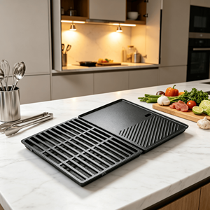 Grille de barbecue en fonte pré-culottée résistante aux hautes températures, robuste, pour grillades en extérieur, marque personnalisée, vente en gros, directement de l'usine - Product Image 1