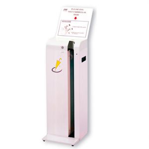 Macchina Imballatrice per Ombrelli Bianca Automatica con Supporto per lo Smaltimento di Ombrelli Bagnati - Product Image 2