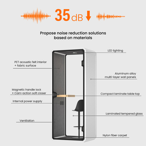 Cabinas Acústicas Prefabricadas Insonorizadas para Oficina, Reuniones y Trabajo, para Mejorar la Concentración y la Eficiencia - Product Image 2