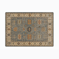 Tapis moderne en polyester doux imitation velours, motif animalier médaillon persan vieilli, fabriqué à la machine, antidérapant, pour salon et maison