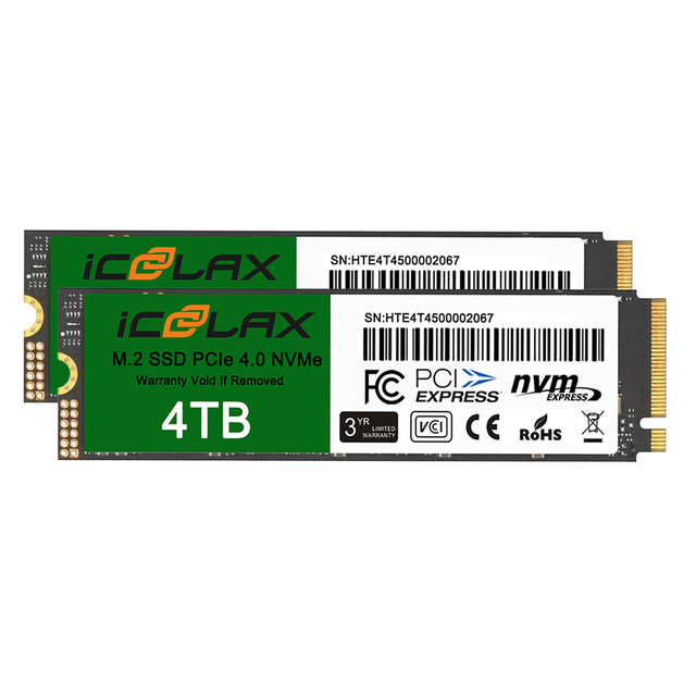 ICOOLAX NVME PCIE 4.0 4TB 2TB 1TB M.2 2280 NVMe Gen 4 X 4 PCIE 3.0 Heatsink SSD Internal Solid State Hard Drives for PS5