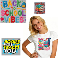 Transferts DTF pour la rentrée scolaire, prêts à presser, autocollants Plastisol pour transfert à chaud, pour motifs sur tissus de T-shirts, sérigraphie à texture douce
