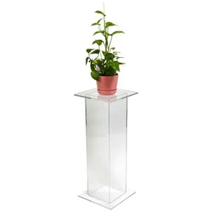 Transparent Tall Floor Standing Acrylic Display Riser Plexiglass Pedestal Stand