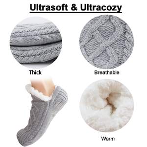 Wholesale Thickened Thermal Women Mens Slipper <b>Socks</b> New Winter Warm Short Cotton Home Sleeping <b>Soft</b> Non <b>Grip</b> Fuzzy Floor <b>Sock</b> - Product Image 2