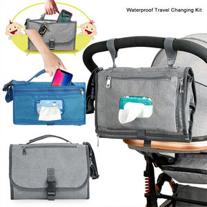 แผ่นรองเปลี่ยนผ้าอ้อมเด็กแบบพกพาพร้อมกระเป๋าใส่ผ้าเช็ดทำความสะอาดเสื่อเปลี่ยนผ้าอ้อมเดินทางกันน้ำ - Product Image 4
