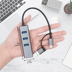 Hub USB 3.0 SYONG con Adaptador Gigabit Ethernet de 1000 Mbps, 3 Puertos USB, Compatible con <span class=keywords><strong>MacBook</strong></span>, Surface <span class=keywords><strong>Pro</strong></span>, Linux, Chromebook - Product Image 6