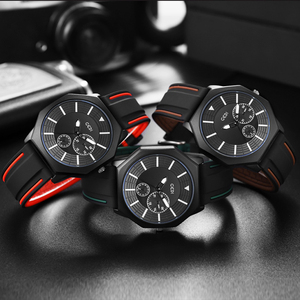 Creative Octagonal Luminous Silicone Strap Men's Premium Waterproof Wristwatch - Product Image 2