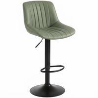 Chaise de bar moderne de luxe, tabourets de bar à dossier haut pour îlot de cuisine, chaise haute pivotante réglable pour restaurant
