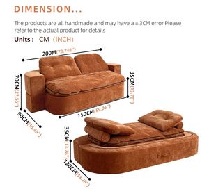 Sofá Cama de Doble Uso, Sofá de Tela Comprimida al Vacío para Sala de Estar, Uso Doméstico, Plegable, Desmontable y Lavable - Product Image 6