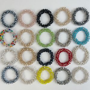 Perline di cristallo braccialetto di coda di cavallo porta elastici elastici accessori per capelli per donne ragazze - Product Image 6