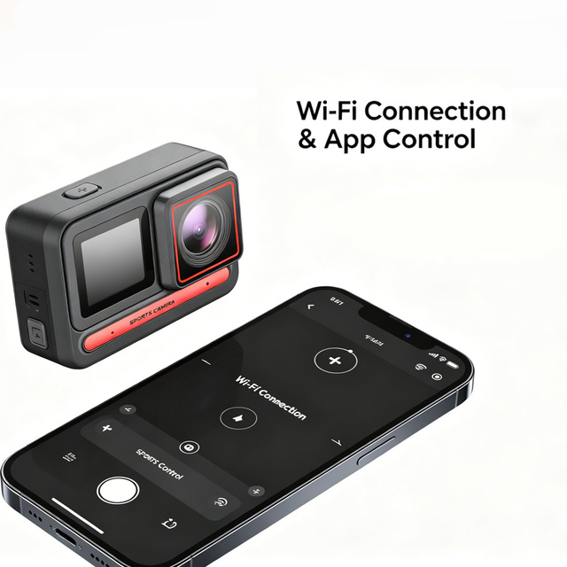 Ultra-long Endurance Sport Action Camera WIFI 4K HD First-Person View Pocket DV with 2.2" Screen