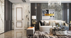 Porte en bois massif de style américain, sur mesure, design moderne, pour hôtel, directement de l'usine - Product Image 6