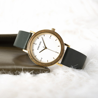 Guter Preis des Herstellers ODM Printed Logo Luxus Quadrat Runde Quarz Damen uhr Holzband für Mädchen für Business Fashion