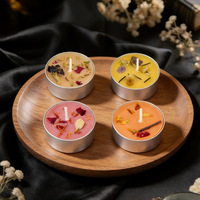 Lilin Aromaterapi Beraroma Bunga Kering Herbal Minyak Esensial Alami Batu Lilin Kedelai Kristal Tanaman Buatan Tangan Medan Magnetik