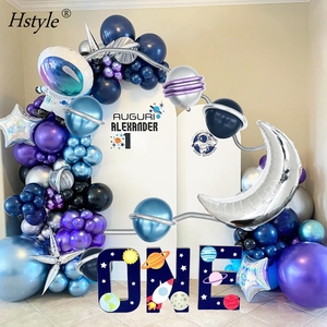 Kit Decorazione Festa di Compleanno a Tema Galassia, Arco di Palloncini, Palloncino Luna Astronauta in Foil per Decorazioni Baby Shower Maschili E3132 - Product Image 2
