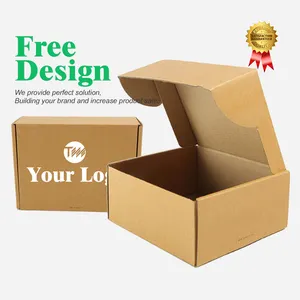 Custom Your Logo Corrugated Mailer Box Bulk Cheap Blank Kraft Cardboard Paper Boxes For Packaging