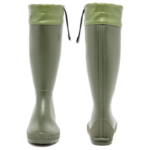 Wellies-cordón ajustable portátil <span class=keywords><strong>para</strong></span> <span class=keywords><strong>mujer</strong></span>, suela antideslizante <span class=keywords><strong>para</strong></span> jardín, Ultra ligera, <span class=keywords><strong>de</strong></span> seguridad, color verde - Product Image 4