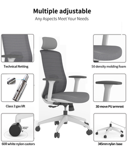 بيع بالجملة أثاث مكتبي 3D مسند ذراع لمديري المصانع كرسي تنفيذي مدير فاخر عصري مريح كراسي شبكية Oiffce - Product Image 2