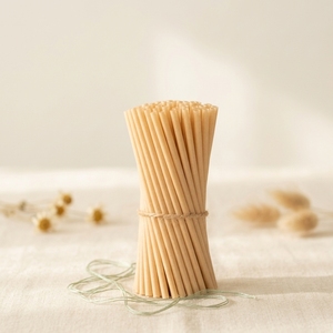 Pajitas de Fibra de Bagazo de Caña de Azúcar 100% Compostables, Resistentes al Calor, de Boca Ancha, para Té, Smoothies y Uso en Cafeterías - Product Image 1