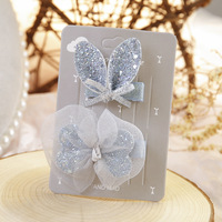 Nouveauté 2025 – Lot de 2 pinces à cheveux papillon avec nœud, en dentelle et paillettes, pour bébés filles, accessoires de coiffure princesse, cadeaux