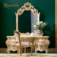 Lit King Size Classique Français Rococo Blanc Élégant, Meubles Complets pour Chambre à Coucher, Bois Massif Sculpté à la Main, Luxe Européen