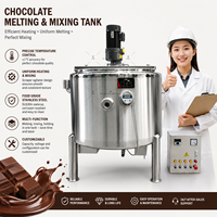Machine de fusion de chocolat en acier inoxydable 100L 200L 300L 500L Réservoir de stockage de mélange Réservoir de conservation Réservoir de fusion de chocolat