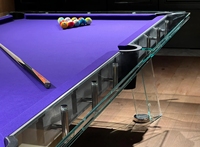 Table de billard commerciale standard de 9 pieds en verre trempé écologique et durable ; Table de billard de luxe pour villa, intérieur/extérieur