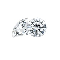 Pierres de moissanite blanches de couleur D, taille brillant rond VVS1, avec certificat GRA