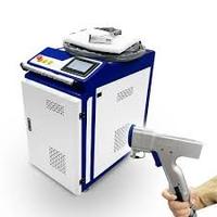 Machine de découpe et de soudage laser à fibre portative multifonctionnelle 5-en-1, nettoyage d'aluminium, puissance 1500-6000W, contrôle de nettoyage par IA