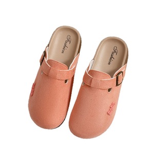 <span class=keywords><strong>Zuecos</strong></span> Clásicos de Gamuza <span class=keywords><strong>Boston</strong></span> de Alta Calidad para Mujer, Sandalias Planas con Logotipo Personalizado, Base de Corcho Antideslizante para Verano - Product Image 5