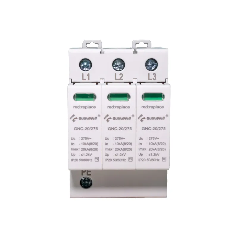 Protecteur de surtension domestique GNC-20-275-3P GuardWell Dispositif de protection contre les surtensions 20KA T2 SPD