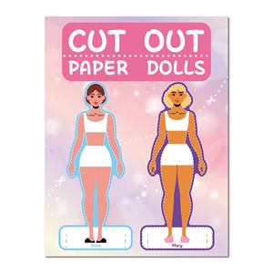 Muñeca de Papel para Recortar, Aprende a Usar <span class=keywords><strong>Tijeras</strong></span>, Corte Seguro para Niños, Vestido de Niña, Maquillaje, Manualidades Creativas, Libro de Actividades DIY, Juguete - Product Image 1