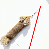 Jouets à mâcher pour chien en fourrure de lapin véritable de qualité supérieure