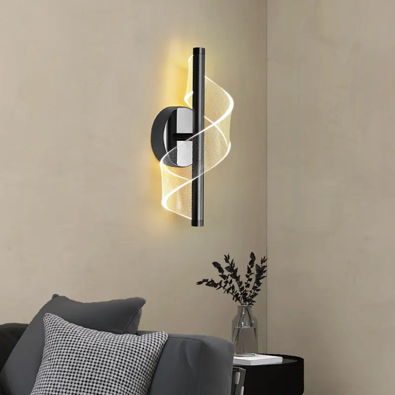Acrylic wall lamp corridor background wall decorative lamp living room bedroom bedside light luxury wall lamp