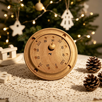 Jeu de roulette en bois de 30 cm de diamètre, jeu de société en bois massif naturel pour les fêtes de famille et les divertissements de Noël