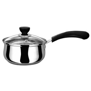 Cacerola Moguipai de acero inoxidable con una sola asa de 1.5L con tapa de vidrio para cocinar leche y fideos - Product Image 2