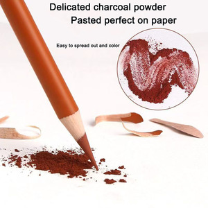 Ensemble de 6 crayons de fusain solubles dans l'eau de couleurs variées pour l'esquisse, les étudiants en art, les enfants, les artistes, le <span class=keywords><strong>dessin</strong></span> - Product Image 5