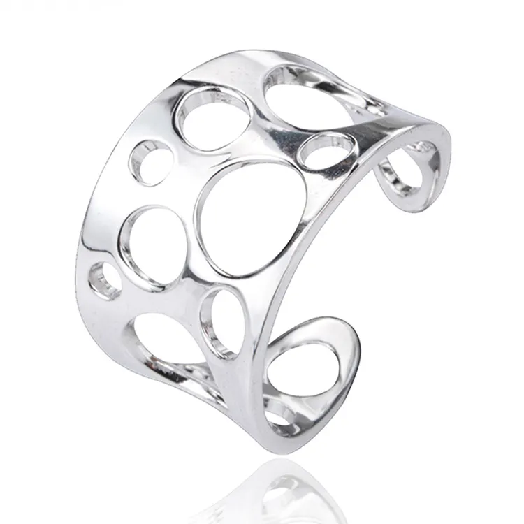 wholesale price 925 sterling silver hollow adjustable ring for women