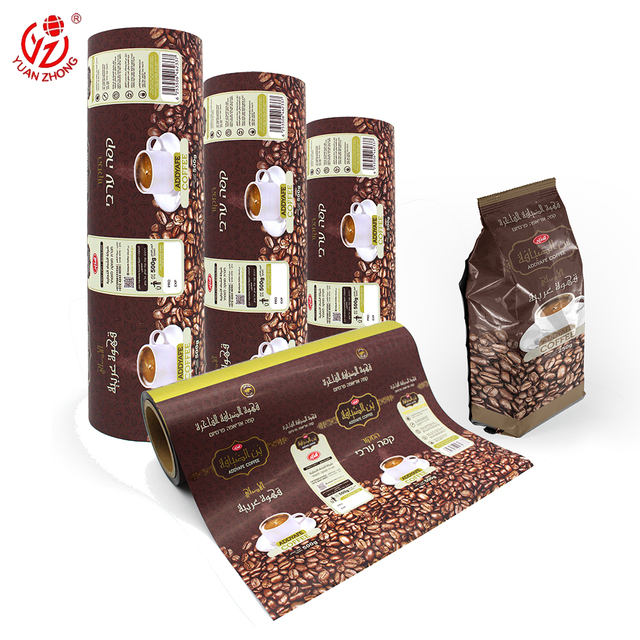 China Manufacturer Coffee Bags Packaging Plastic Film Custom Printing Aluminium Foil Food Packing Material