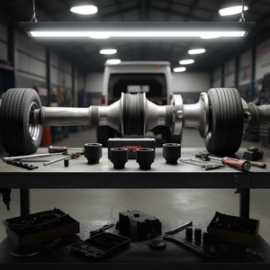 Jeu de douilles à chocs Vevor 1/2 pouce à 6 pans pour écrous d'axe, 4 pièces, douilles pour écrous de broche SAE pour transmission et essieux de camion - Product Image 2