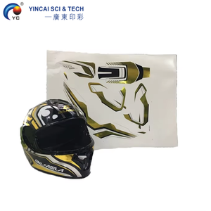 Autocollant de casque personnalisé en Fiber de carbone ABS PP 50*70cm pour décalcomanie de transfert d'eau en feuille d'or - Product Image 6