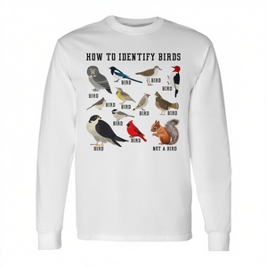 Cómo identificar las aves, camiseta de manga larga para observadores de aves, diseño para amantes de la naturaleza - Product Image 2