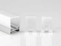 Profilé lumineux LED moderne de haute qualité en aluminium T5, surface anodisée, blanc chaud 3500K, IRC 90 pour la décoration de miroir de salle de bain