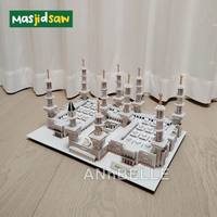 Puzzle 3D en mousse EPS Masjidsaw : Modèles de mosquées célèbres - Kaaba, Al-Nabawi, Al-Haran, la Dôme du Rocher, Grande Mosquée de la Mecque, Médine