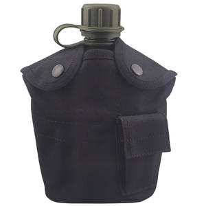 Free sample Olive <b>Green</b> Plastic Water Bottle Canteen <b>Kettle</b> for Personal Defense Gear with Polyester Cover - Product Image 2
