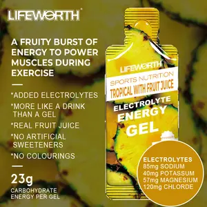 Lifeworth High Intensity Workouts Endurance Energy GelSports Nutrition Electrolyte Energy Gels Hydration Drink