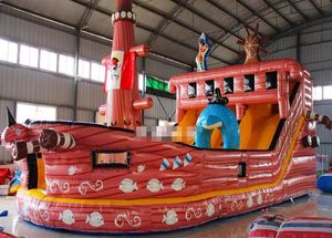 Maison gonflable de rebond de garçon de bateau de pirate avec le château gonflable de <span class=keywords><strong>piscine</strong></span> de boule de fosse de saut personnalisé de toboggan - Product Image 4