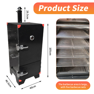 <span class=keywords><strong>Barbecue</strong></span> extérieur avec cheminée réglable, aérations ajustables et bac à charbon d'essence amovible - Product Image 3