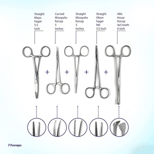 160- Piece <strong>All</strong>-in-One Stainless Steel Dissecting Kit Easy-Carry Cost-Effective for Skill Practice <strong>Surgical</strong> Instruments Basis - Product Image 3