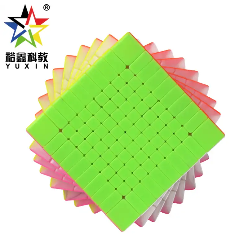 Cubo di puzzle magico Yuxin HuangLong puzzle liscio professionale grande cubo di plastica 10x10x10 yuxin per bambini